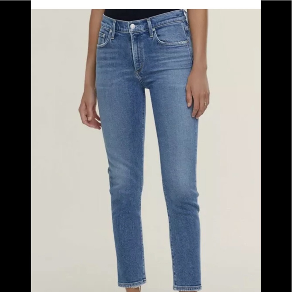 Agolde Toni Mid Rise Straight Jeans In Viewpoint Size 26